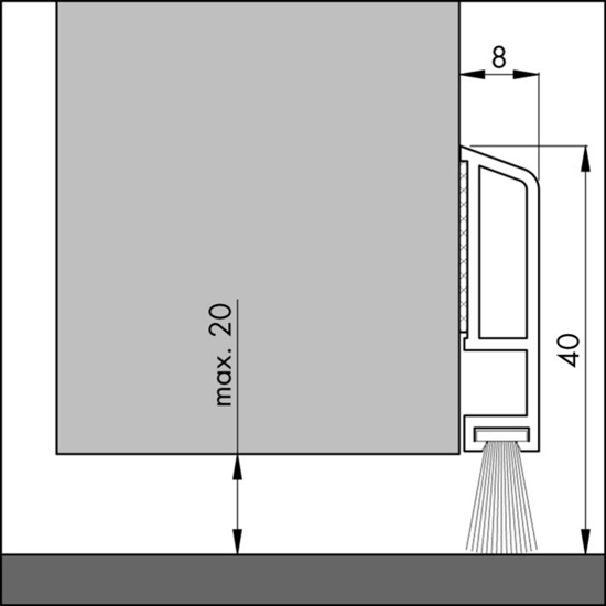 TOCHTPROFIEL/DORPELPROFIEL PDS-B ZK WT 100 (DECO & COMFORT)  3340285