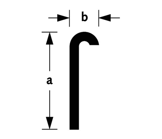 TAFELRANDPROFIEL SDB5A ALUMINIUM BRUTE 26X6MM 100CM  3341119