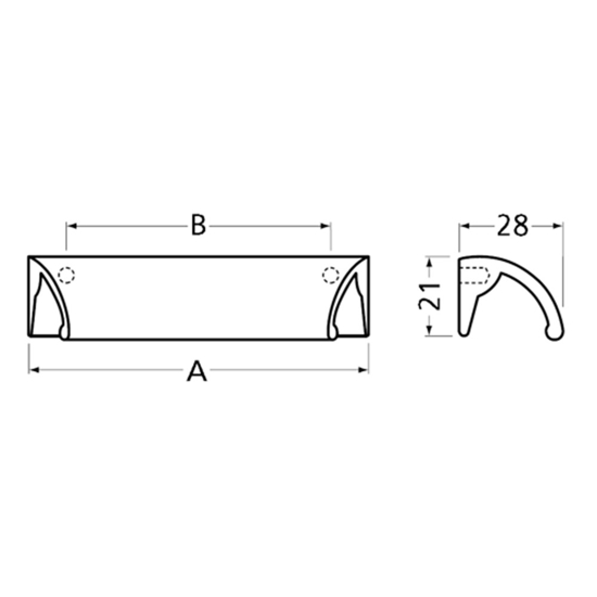 GREEP V. LADE 70MM 2XM4 NATUREL  3342890