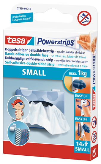 57550 TESA POWERSTRIPS® SMALL 14 0 WHITE  3344828