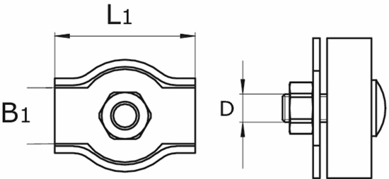 921-03I / STAALDR.KLEM SIMPLEX 03MM RVS AISI 316  3344863