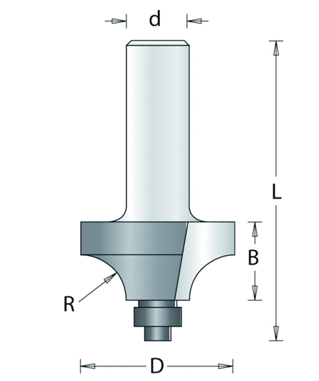 630-8 HM AMAXX KWARTRONDFREES , D= 28,6, R= 9,5 630-8 3345252
