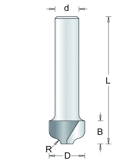 102-8 HM PROFIELFREES , D= 19,1, R= 3,2, L= 54 102-8 3345515
