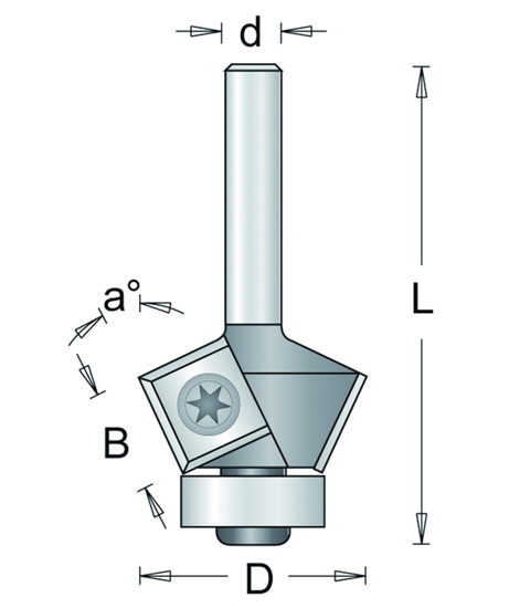 205-8 HM KANTENFREES MET WISSELMESSEN 15°-30° , D= 24, A= 25 205-8 3345525