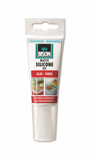 BISON SILICONENKIT GLAS TRANSPARANT TUB 60ML*12 NLFR 6301462 3345595