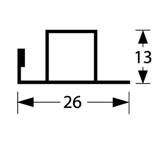 HOR PROFIEL WIT RAL9010 600CM  3345904