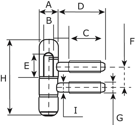 HPLM C11029PB / MEUBEL INBOORPAUMELLE 11X29MM SMAL VERMES.  3345961