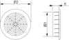 VENTILATIEROOSTER Ø 47 MM (2 STUKS) 20201000 3346012