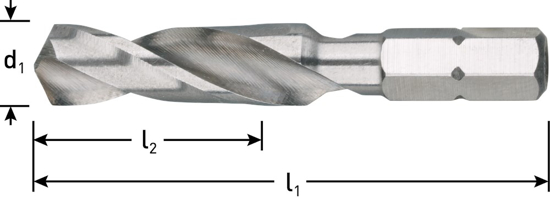 HSS-G BOOR-BIT, 1/4''-C6.3, ø4,0 140.0400 3346166