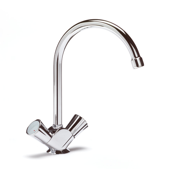 GROHE COSTA-L KEUKENKRAAN CHROOM 2-GR. DR.BR.UITL.182MM  3347666