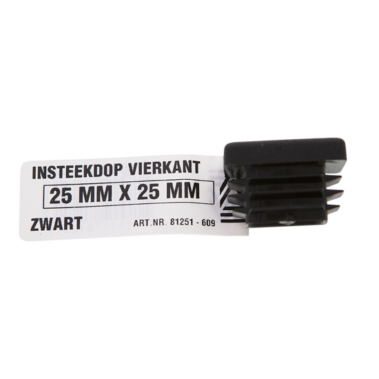 INSTEEKDOP VIERKANT ZWART 20 MM X 20 MM 1ST 81250 3347912