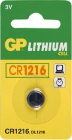 GP LITHIUM KNOOPCEL CR1216 BLISTER 1 0601216C1 3348755
