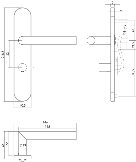 DEURKRUK 1297 HOEK 90°OP VERDEKT SCHILD WC63/8MM LINKS MET NOKKEN 7MM  3349147
