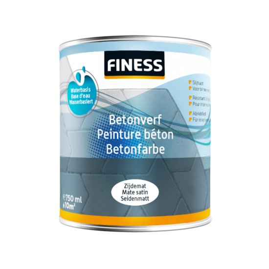 FINESS BETONVERF ACRYL BI/BU 750ML 1454 ANTRACIET 35319022 3349205