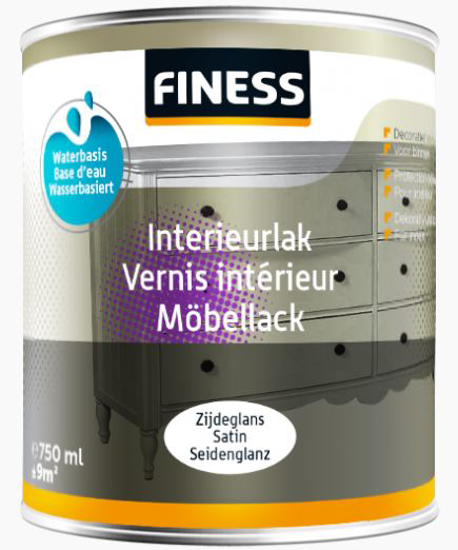 FINESS INTERIEURLAK ZIJDEGLANS ACRYL BI 250ML 4682 KLEURLOOS 35327928 3349224