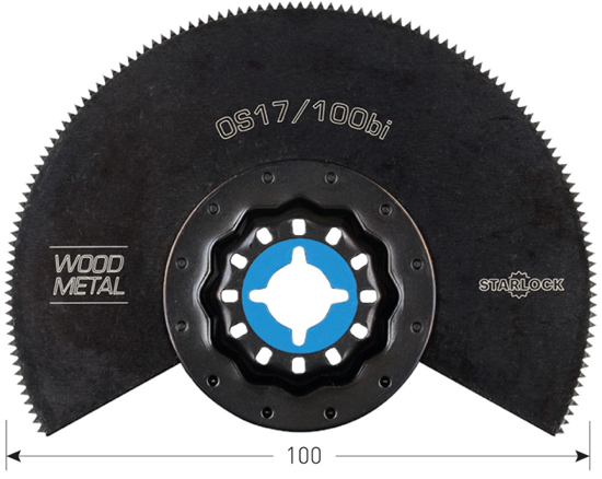 OS 17/100BI STARLOCK SEGMENTZAAGBLOAD HOUT/METAAL ø100 519.0240 3349744