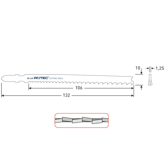 DECOUPEERZAAGBLAD DC420 / T345XF (VPE 5) 520.0420 3349956