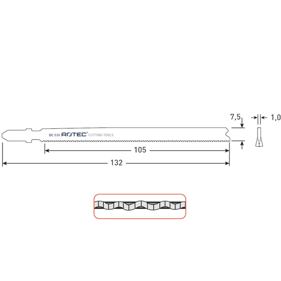 DECOUPEERZAAGBLAD DC530 / T321AF (VPE 5) 520.0530 3349958