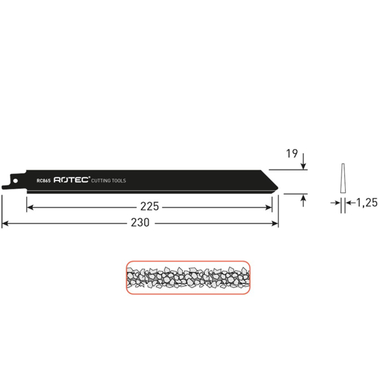 RECIPROZAAGBLAD RC865 / S1130RIFF (VPE 1) 525.0865 3349992