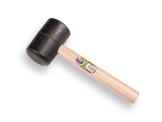 RUBBERHAMER ATLAS NR. 8 ZACHT Ø 90MM (1,5 KG) 70 SHORE MET HOUTEN STEE  3350559