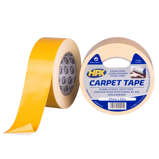 DUBBELZIJDIGE TAPIJTTAPE - WIT 50MM X 25M CT5025 3350582
