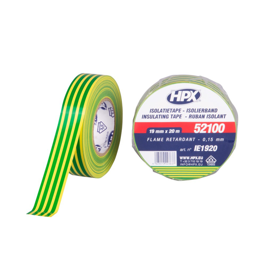PVC ISOLATIETAPE VDE - GEEL/GROEN 19MM X 20M IE1920 3350590