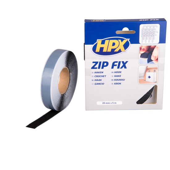 ZIP FIX KLITTENBAND (HAAK) - ZWART 20MM X 5M Z2005H 3350617