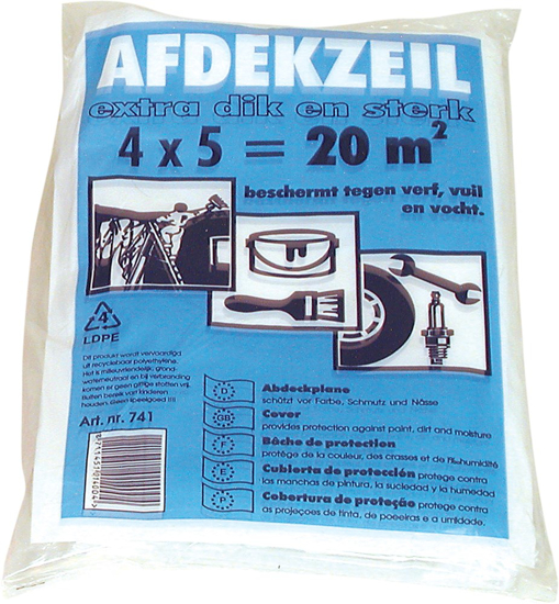 AFDEKFOLIE DIK 4X5 MTR 741 DIKTE 0,05 MM  3351231