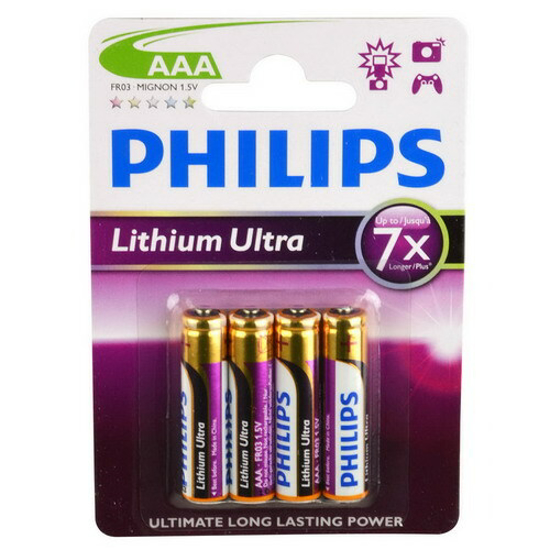 PHILIPS LITHIUM ULTRA 4 X AAA 1,5V  3352051