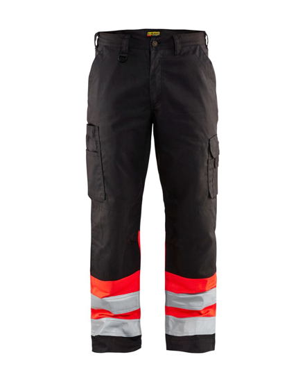 WERKBROEK HIGH VIS ZWART/HIGH VIS ROOD C48 156418119955C48  3352520
