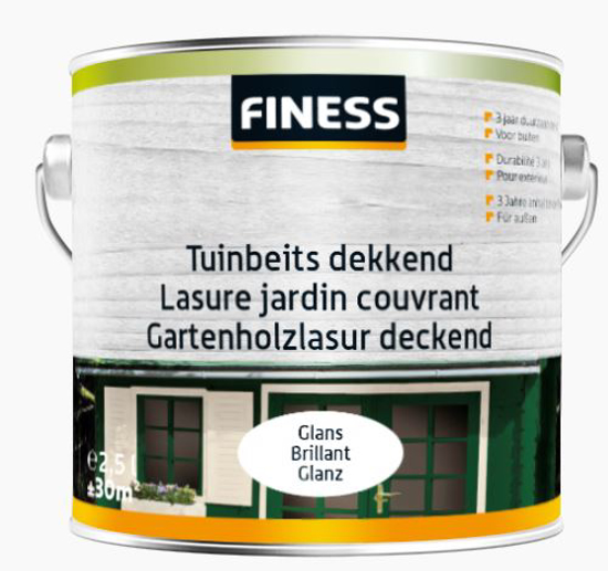 FINESS BEITS TUINHUIS DEK. GLANS BU 2,5L 2501 DONKER GROEN 35326533 3352670