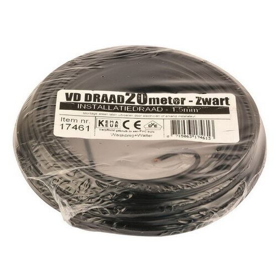 VD-DRAAD 1,5 MM² ZWART - 20METER 17461 3353123