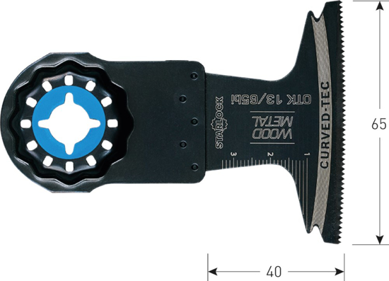 OTK 13/65BI STARLOCK INVALZAAGBLAD HOUT/METAAL 65X40 519.0158 3353418