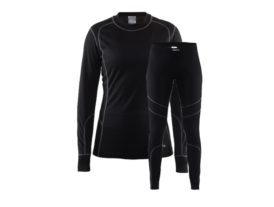 CRAFT BASELAYER SET WMN BLACK/GRANIT M  3353818