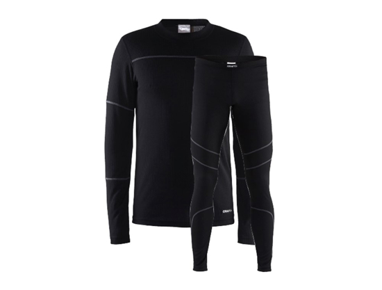 CRAFT BASELAYER SET MEN BLACK/GRANIT XL  3353820