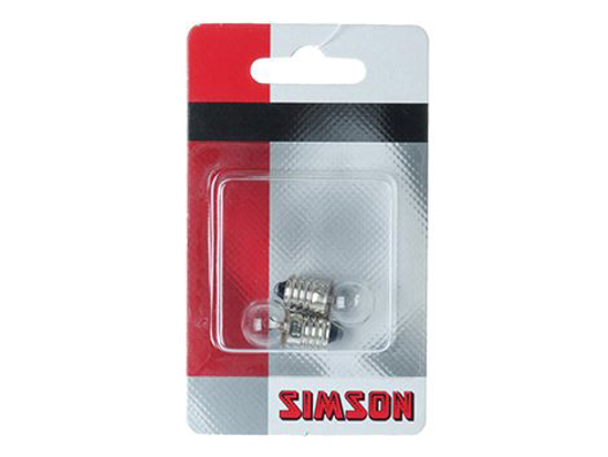SIMSON FIETSLAMPJE VOOR ***OP=OP*** 2 STUKS 6 VOLT/2,4 WATT IN BLISTER  3354238