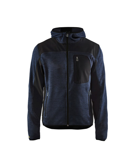GEBREID VEST MET SOFTSHELL DONKER MARINEBLAUW/ZWART M 493021178699M  3354574