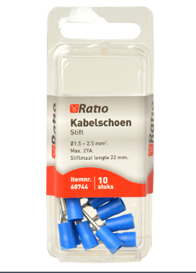 KABELSCHOEN PEN 12MM 1,5-2,5MM² - 10ST IN BLISTER 60744 3354899