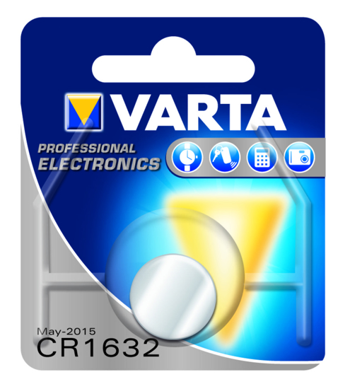 VARTA KNOOPCEL LITHIUM CR1632 3V Ø16X3,2MM, OP BLISTER  3348629