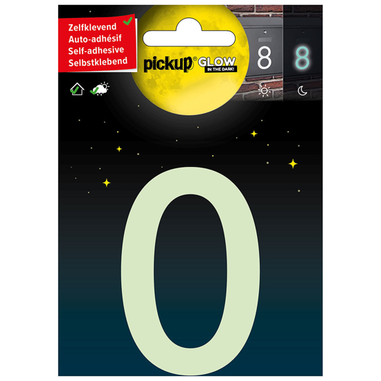 GLOW IN THE DARK NUMMER 0 75 MM ZELFKLEVEND 3909907510 3354466