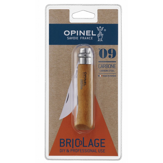 ZAKMES N°09 CARBON,OPINEL CLASIC,NIET RVS/HOUT,VIROBLOC,BLS  3358029