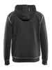 SWEATSHIRT HOODED 1-WEG RITS 3398 - ZWART MELEE  3352948