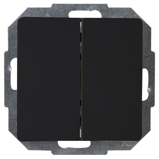 Afbeeldingen van SERIESCHAKELAAR PAR MAT ZWART