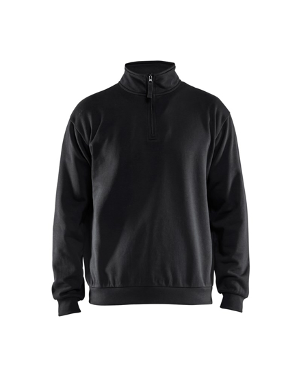 Afbeeldingen van SWEATSHIRT MET HALVE RITS ZWART L 358711699900L
