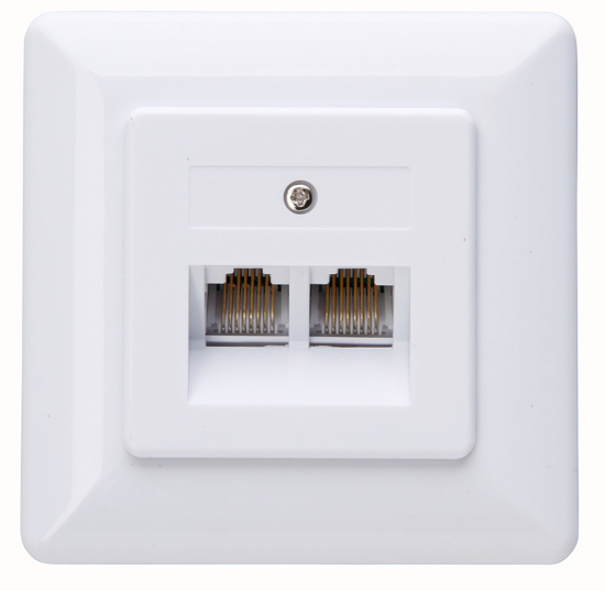 Afbeeldingen van STOPCONTACT INBOUW ADSL 2-VOUDIG 8-POLIG GESCHEIDEN ##NML