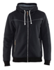 Afbeeldingen van HOODED SWEATSHIRT MET RITS GEVOERD ZWART L 493325149900L