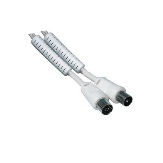 Afbeeldingen van COAX AANSLUITSNOER BASIC 2,5M WIT