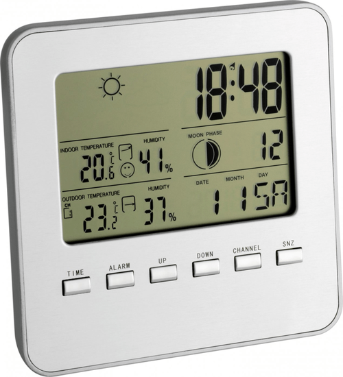 Afbeeldingen van TFA DRAADLOOS WEERSTATION QUADRO - ZILVER (STUK(S))