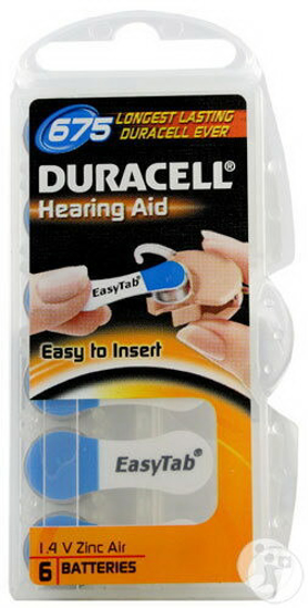 Afbeeldingen van DURACELL DA675 EASYTAB 1,4V ZINC AIR BP6