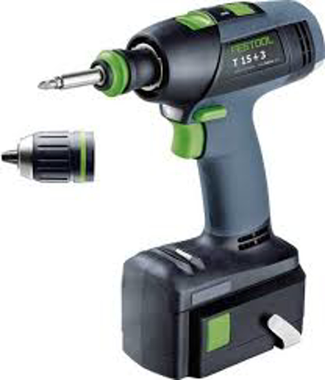 Afbeeldingen van FESTOOL ACCU SCHROEFBOORMACHINE T 15+3 LI 3,0 PLUS
